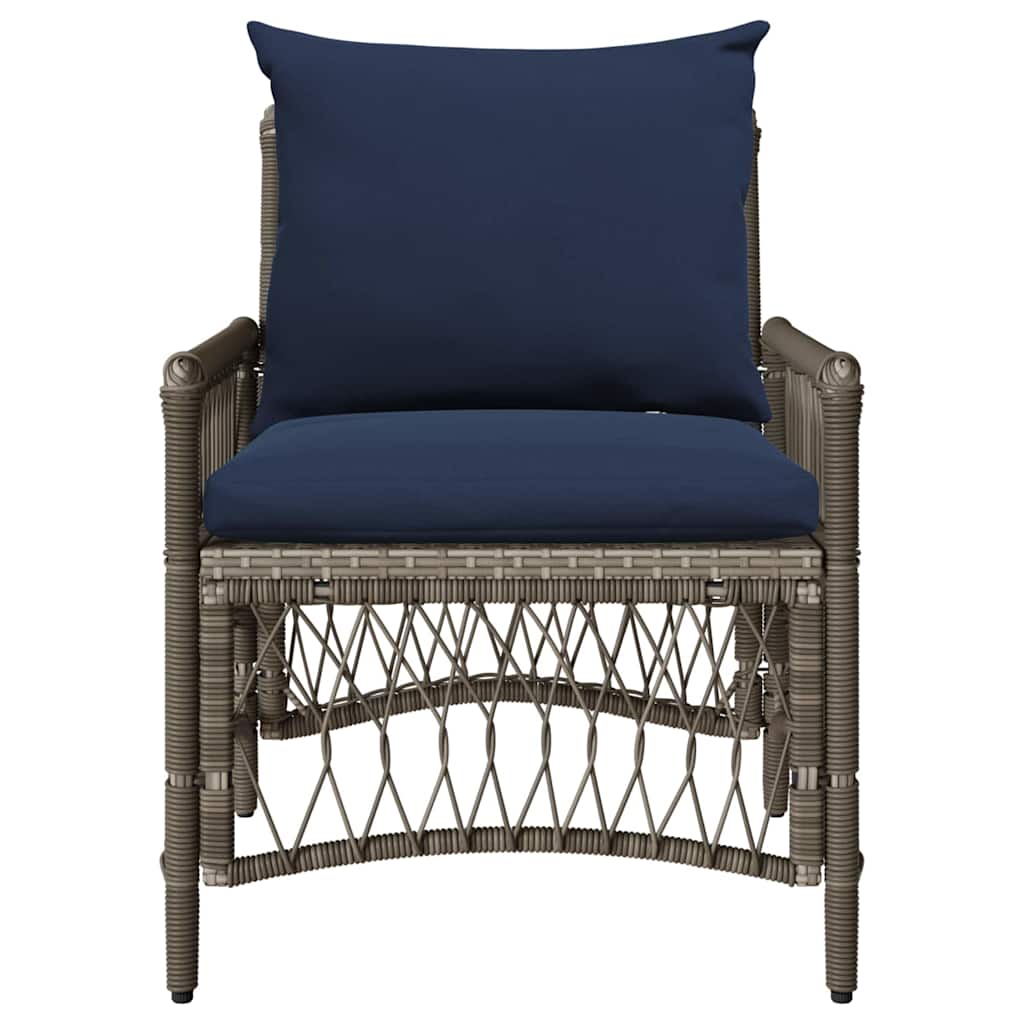 Gartenstuhl Grau 60 x 70 x 78 cm Poly-Rattan